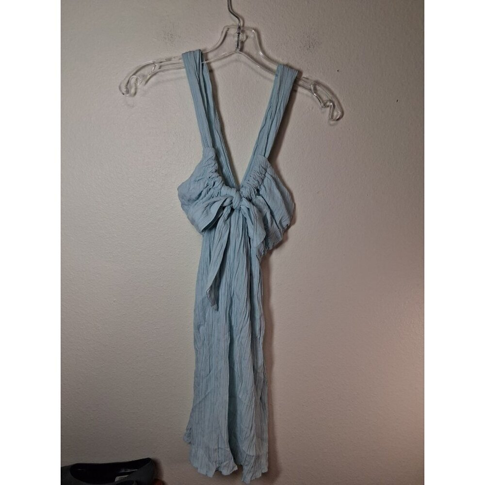 CUTE Boho Dress Summer Y2K Flowey Cottage Fairy Party Blue Size Small
